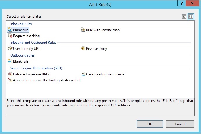 Screenshot that shows the Add Rules dialog box.